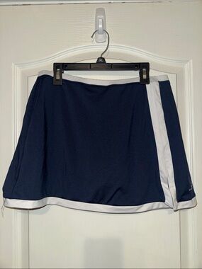 VTG Navy and White Athletic Skirt - Women's Tennis Skort